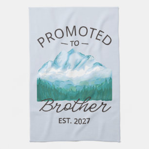 Promoted To Brother Est 2027 Big Brother VI Tea Towel