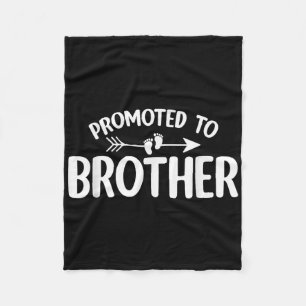 Promoted To Brother Funny Pregnancy Announcement B Fleece Blanket