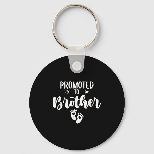 Promoted To Brother Funny Women Pregnancy Soon To  Key Ring (Front)