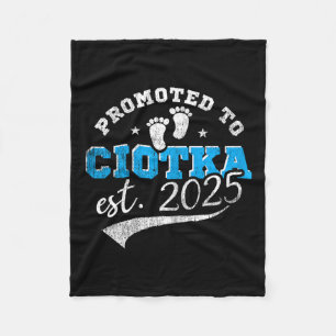 Promoted To Ciotka 2025 New Lish Aunt Vintage  Fleece Blanket