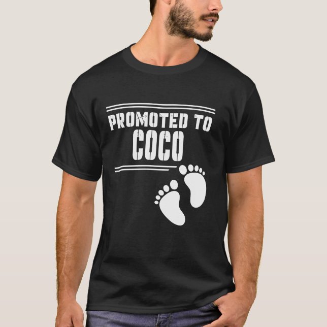 Promoted to COCO Funny For First Time Matching Fam T-Shirt (Front)