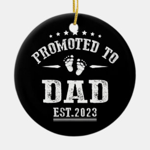 Promoted to Dad 2023 for First Time Fathers New Ceramic Ornament