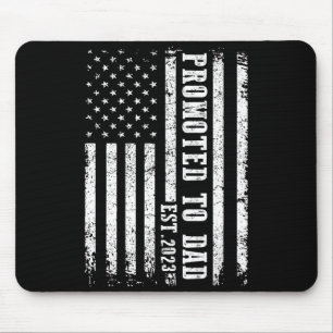 Promoted To Dad 2023 Funny Shirt For New Dad Mouse Pad