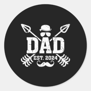 Promoted To Dad 2024 Soon New Dad Father'S Day Soo Classic Round Sticker