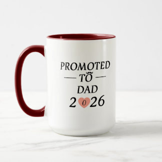 Promoted To Dad 2026 | Baby Shower Gift For New Fa Mug