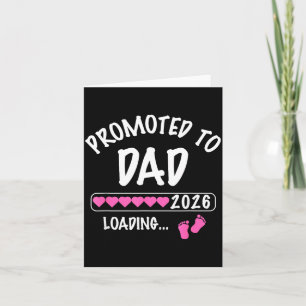 Promoted to Dad 2026 Girl Baby Gender Reveal Card