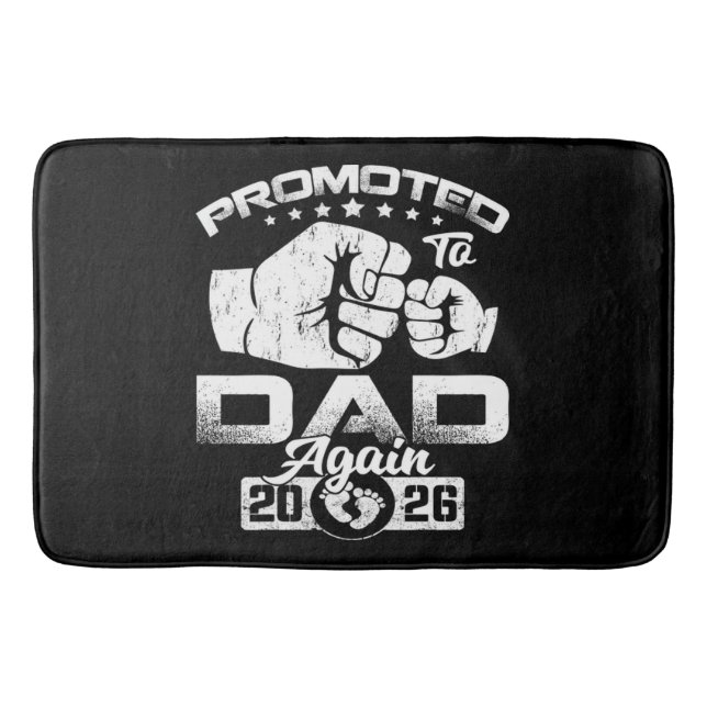 Promoted To Dad Again Est 2026 Bath Mat (Front)