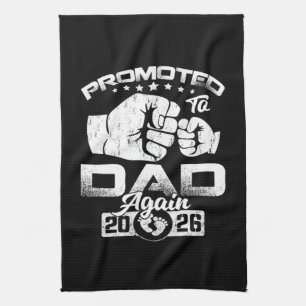 Promoted To Dad Again Est 2026 Tea Towel