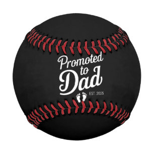 Promoted To Dad EST 2025 Funny Soon To Be Dad Baseball