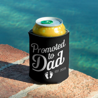 Promoted To Dad EST 2025 Funny Soon To Be Dad Can Cooler