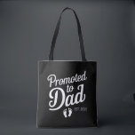 Promoted To Dad EST 2025 Funny Soon To Be Dad Tote Bag<br><div class="desc">Promoted To Dad EST 2025 Funny Soon To Be Dad</div>