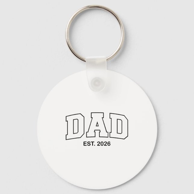 Promoted To Dad Est 2026 Daddy  Key Ring (Front)