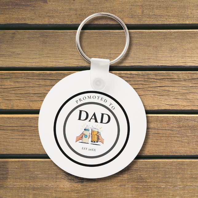 Promoted to Dad Est 2026 Keychain Gift (Creator Uploaded)
