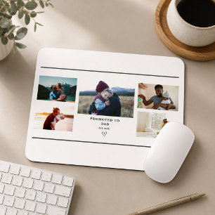 Promoted to Dad Photo Collage – Personalised  Mouse Pad