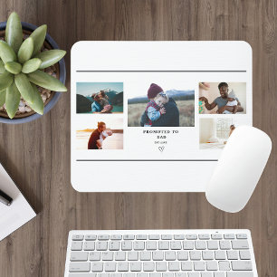 Promoted to Dad Photo Collage – Personalized  Mouse Pad
