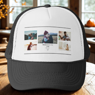Promoted to Dad Photo Collage – Personalized Trucker Hat