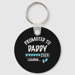Promoted to Daddy 2026 Boy Baby Gender Reveal Key Ring