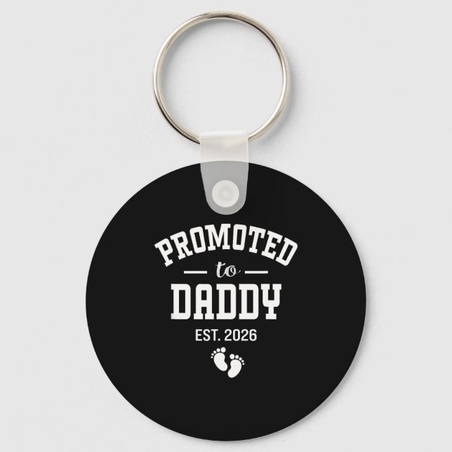 Promoted To Daddy 2026 First Time Dad Men  Key Ring (Front)