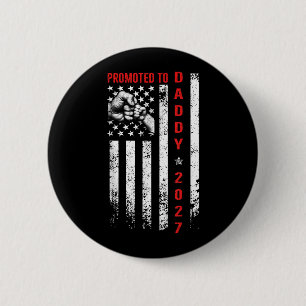 Promoted To Daddy 2027 First Time Fathers Day New 6 Cm Round Badge