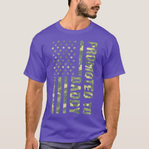 Promoted To Daddy American Flag Camo Fathers Day T-Shirt