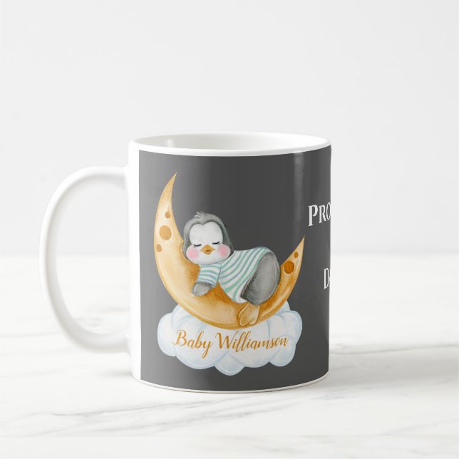  Promoted to Daddy Baby Penguin Coffee Mug (Left)