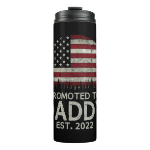 Promoted to Daddy Est 2022 First Time Dad Thermal Tumbler