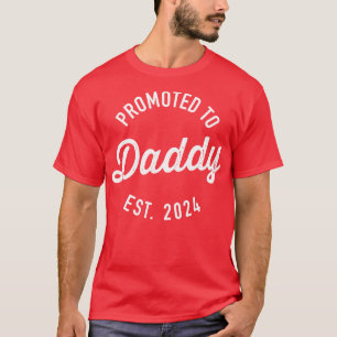 Promoted to daddy est 2024 for first time dad fath T-Shirt