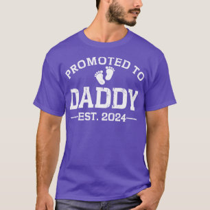 Promoted to daddy est 2024 for first time dad fath T-Shirt