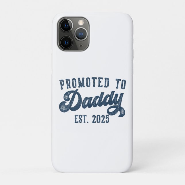 Promoted To Daddy EST. 2025 Funny Soon To Be Dad Case-Mate iPhone Case (Back)