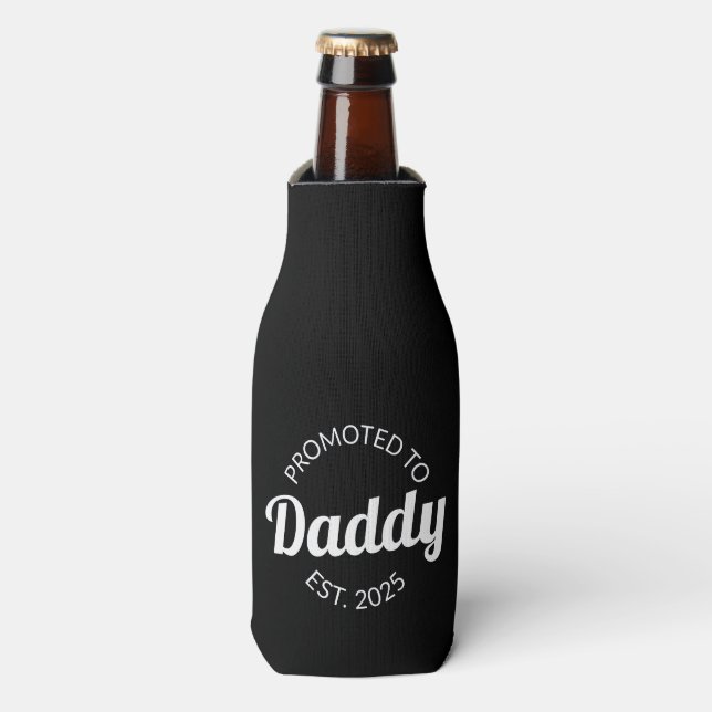 Promoted To Daddy Est. 2025 I Bottle Cooler (Bottle Front)