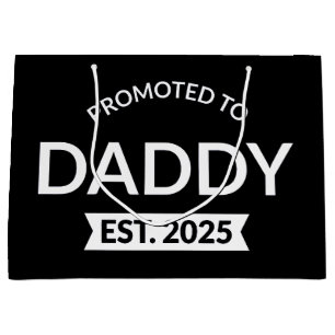 Promoted To Daddy Est. 2025 II Large Gift Bag