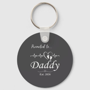 Promoted To Daddy Est 2026 Baby Announcement Key Ring