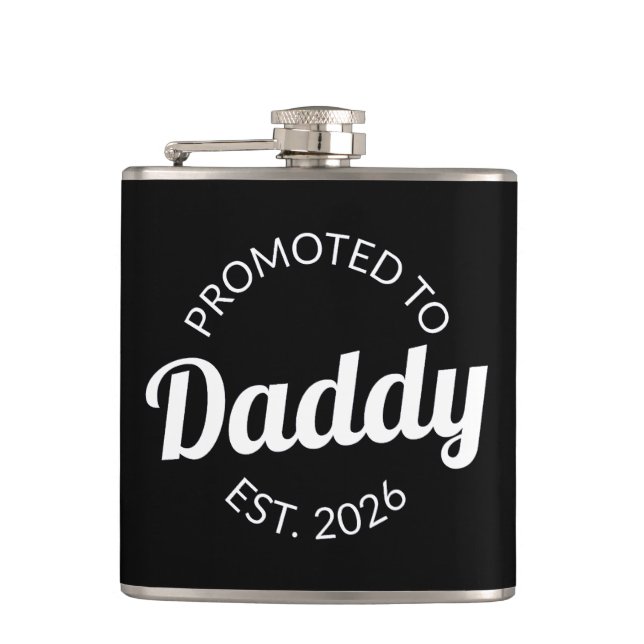 Promoted To Daddy Est. 2026 I Hip Flask (Front)