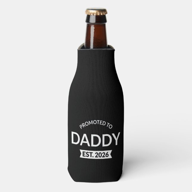 Promoted To Daddy Est. 2026 II Bottle Cooler (Bottle Front)