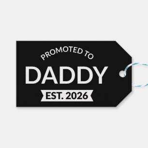 Promoted To Daddy Est. 2026 II Gift Tags