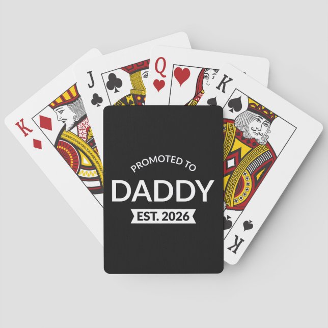 Promoted To Daddy Est. 2026 II Playing Cards (Back)