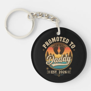 Promoted to Daddy Est 2026 Key Ring