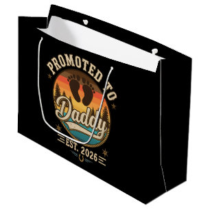 Promoted to Daddy Est 2026 Large Gift Bag