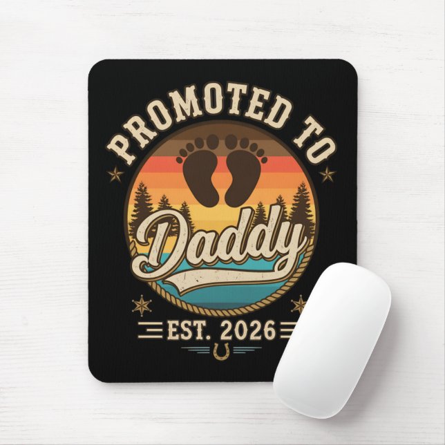 Promoted to Daddy Est 2026 Mouse Pad (With Mouse)