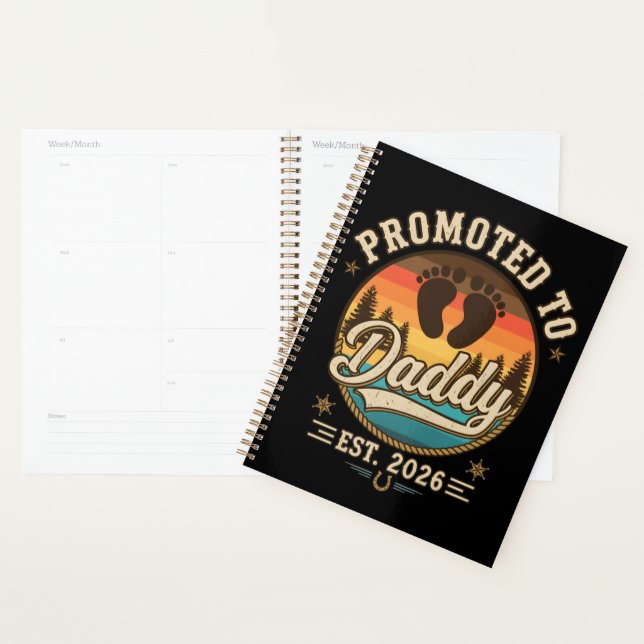 Promoted to Daddy Est 2026 Planner (Display)