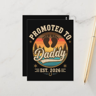 Promoted to Daddy Est 2026 Postcard