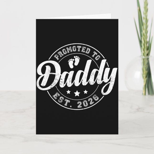 Promoted To Daddy Est 2026 Soon To Be Dad New Fath Card (Front)