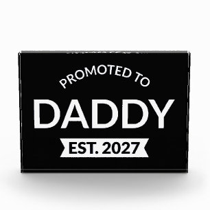 Promoted To Daddy Est 2027 New Dad Announcement II Photo Block