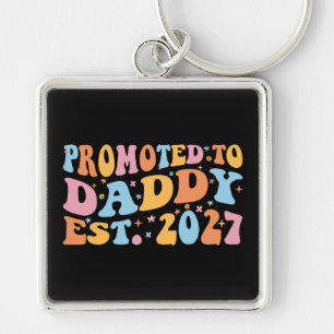 Promoted To Daddy Est 2027 New Dad Announcement Key Ring