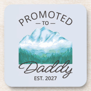 Promoted To Daddy Est 2027 New Dad Announcement VI Coaster