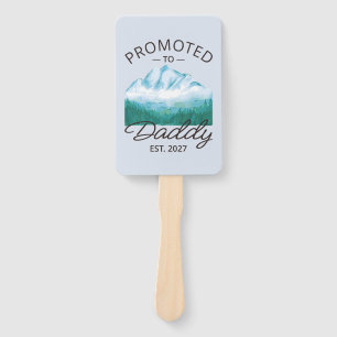 Promoted To Daddy Est 2027 New Dad Announcement VI Hand Fan