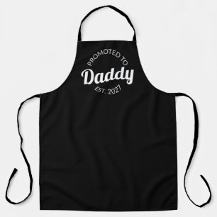 Promoted To Daddy Est 2027 New Dad Baby Shower I Apron