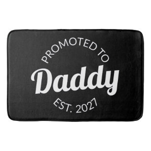 Promoted To Daddy Est 2027 New Dad Baby Shower I Bath Mat
