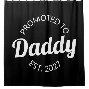 Promoted To Daddy Est 2027 New Dad Baby Shower I Curtain