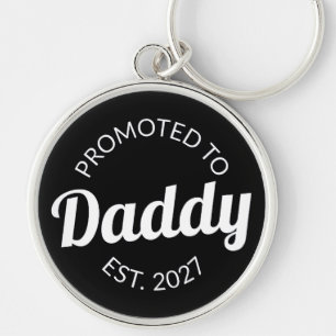 Promoted To Daddy Est 2027 New Dad Baby Shower I Key Ring